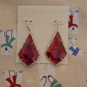 Kendra Scott Rrd and Gold Geometric Earrings